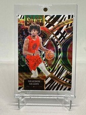 Shaedon Sharpe 2023 Panini Select Prizm Zebra Stripe Premier Trailblazers #186
