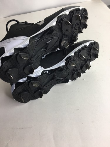 NIB Mizuno 9 Spike Vintage Switch 320429 Baseball Cleats Mens 8 M Black/White - Picture 8 of 9