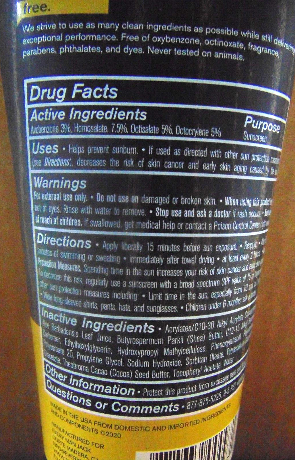 Every Man Jack SPF 30 Body Defense Sun Protection Lotion 6.7 ounce