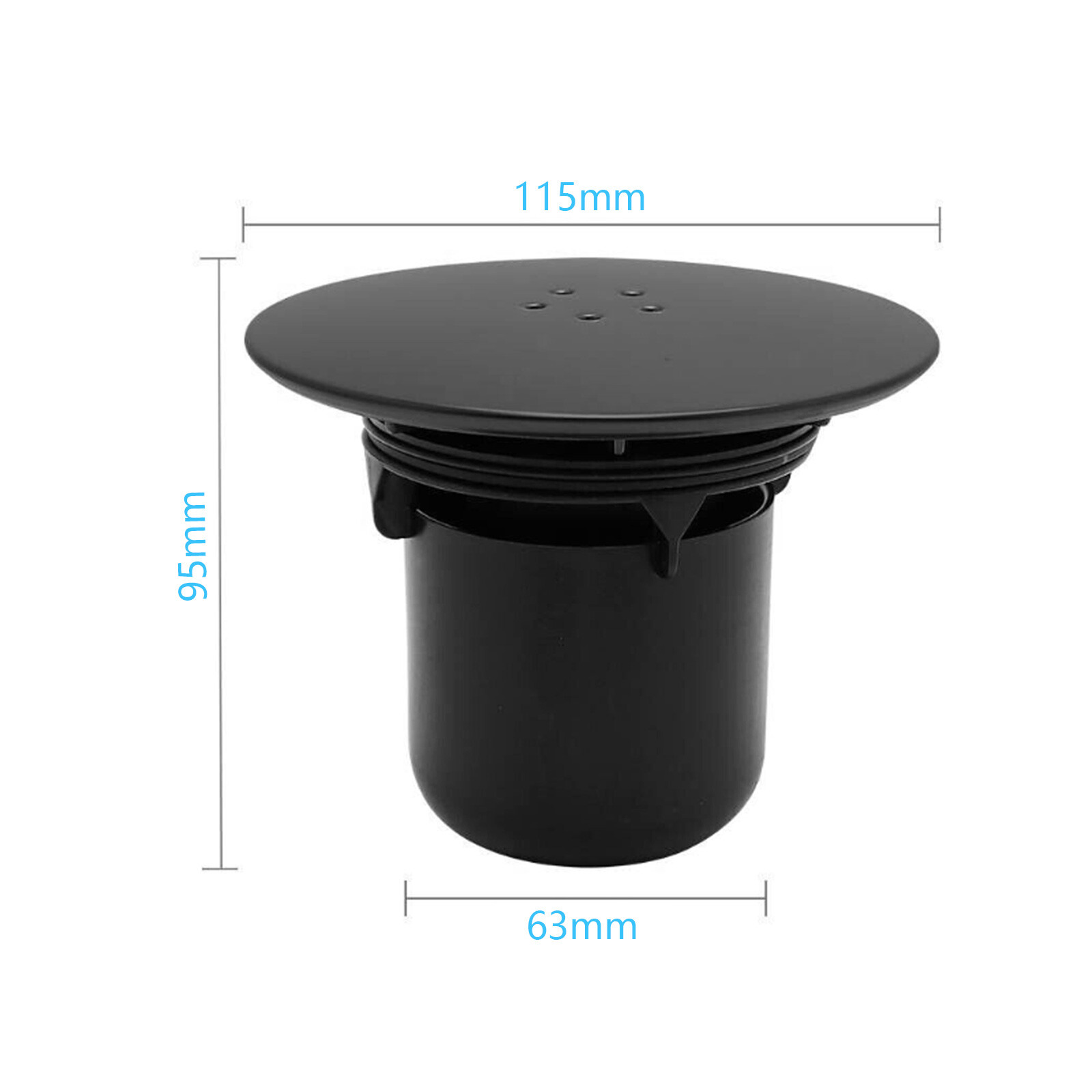 115mm Replacement Chrome Cap/Cover for 90mm High Flow Shower Tray Waste