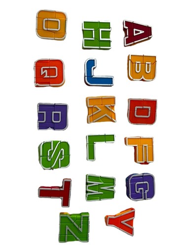 Vtg ALPHA-BOTS Transforming Letters Robots Mattel 1985 17 Replacement Letters - Picture 2 of 11
