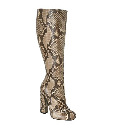 NIB GUCCI WOMENS HORSEBIT PYTHON SNAKESKIN LEATHER HIGH KNEE  display picture 1
