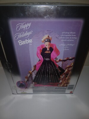 Barbie AA Happy Holidays 1998 - Robe Noire Et Rose - Mattel 20201 - Boîte Décollée