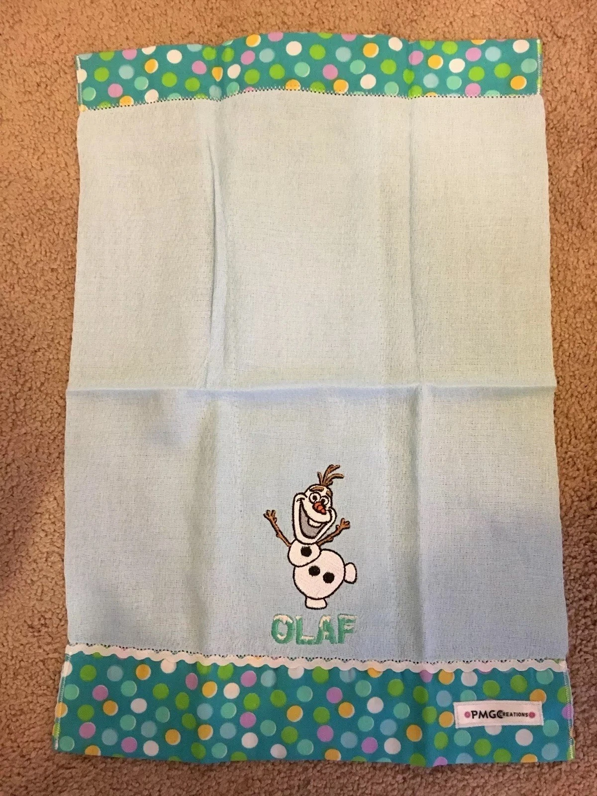 Olaf/Frozen Personalized baby embroidered burp clothe