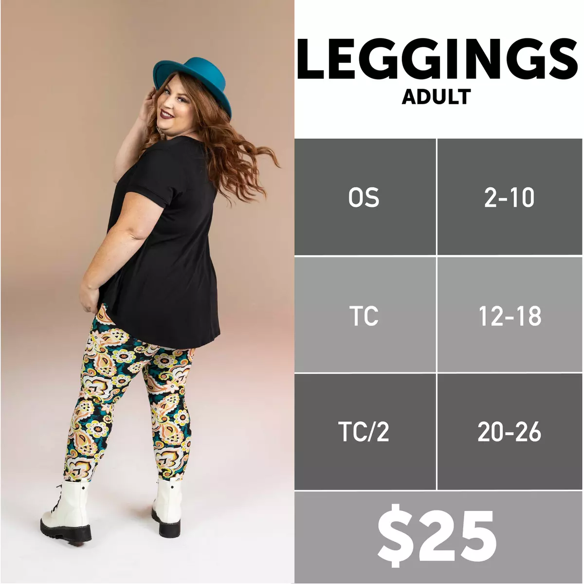 Lularoe One Size OS Solid Color Leggings fits Adults 2-10 Black