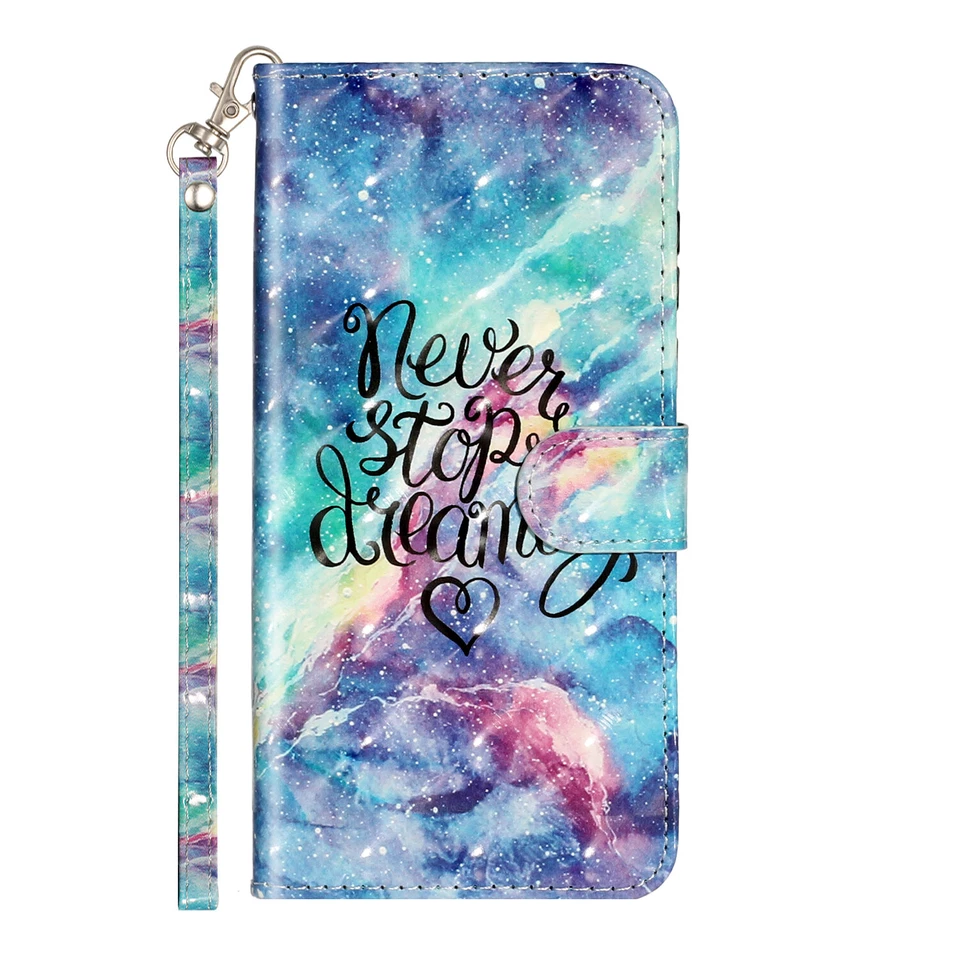 Case for Motorola G22 G50 G31 G52 Patterned PU Leather Wallet Case Phone Cover - Image 2 of 4