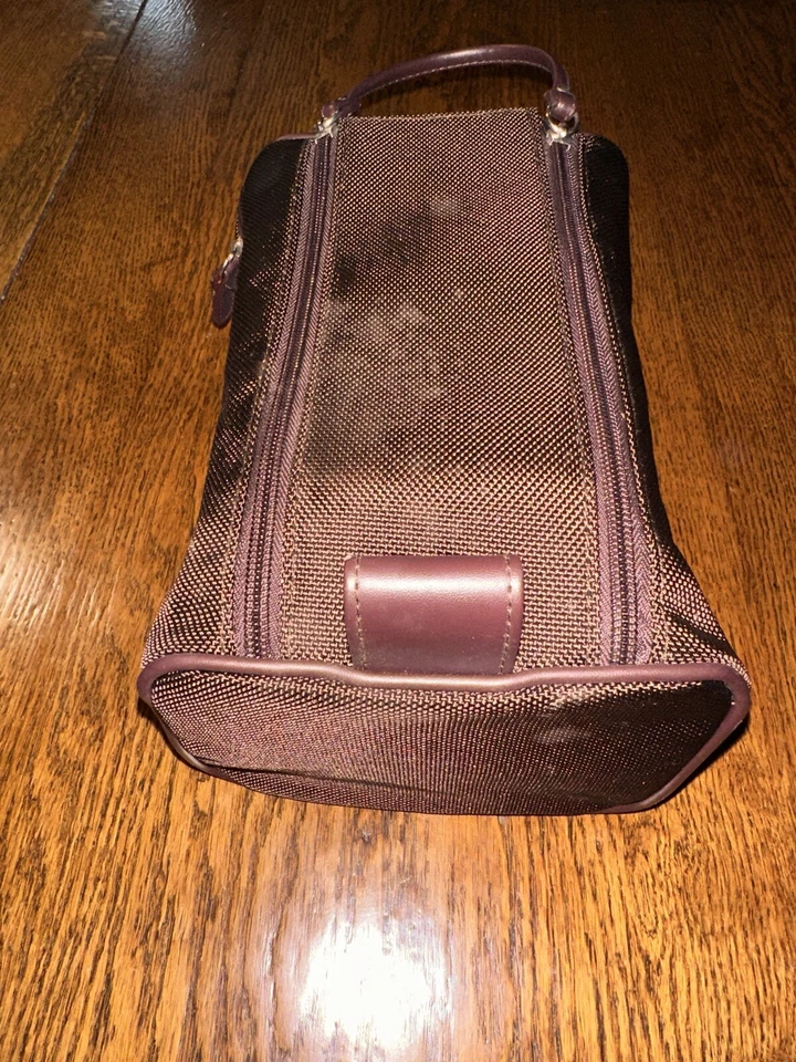 Vintage Bath & Body Works NEW NWT Brown Cosmetic Travel Bag Zippered 9x5x6 NOS - Image 4 of 4