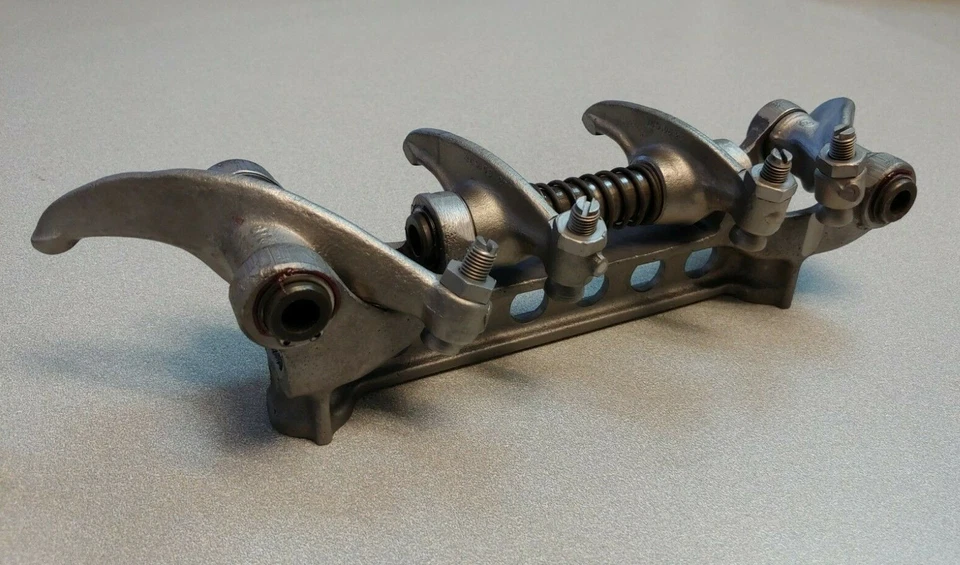 NICE ORIGINAL PORSCHE 356A 356B 356C COMPLETE ROCKER BRIDGE ASSEMBLY NLA STEEL - Image 2 of 4