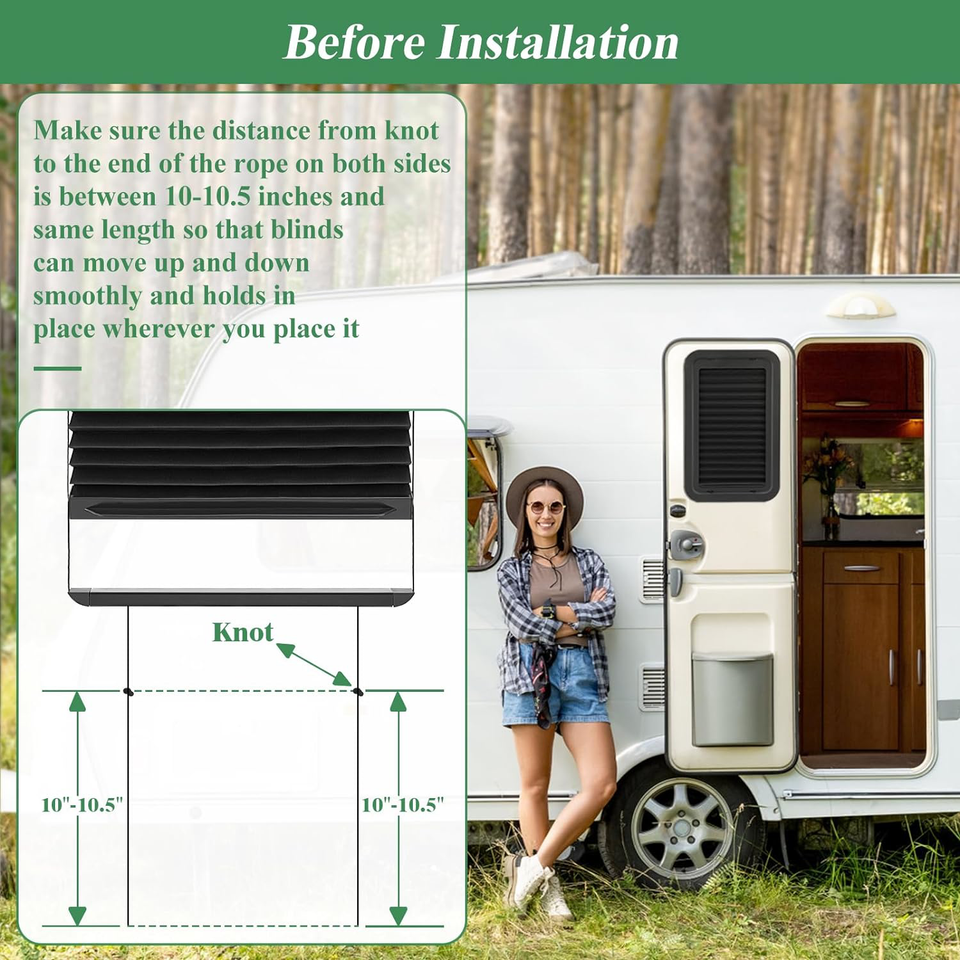 Thin Shade Ready for RV Door Window Blinds, Compatible with Lippert RV