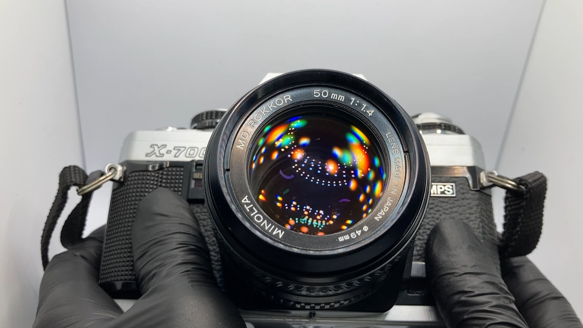 2lens [Near MINT+] Minolta X-700 Silver 35mm SLR Film Camera