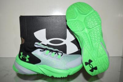 Under Armour Boys  Scramjet 5 AL Running Shoes 3025536 102 Gray/Bright Green NIB