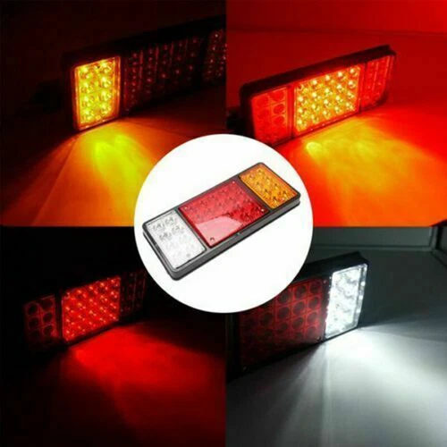 2 Pcs LED Truck Trailer Tail Lights Tail Turn Signal Brake Light Running Reverse - Picture 7 of 12