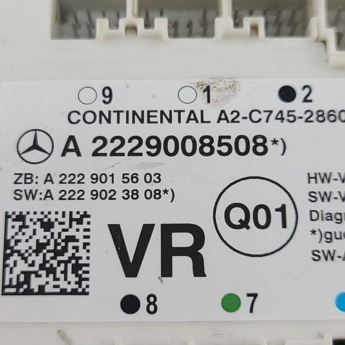 2014 - 2017 Mercedes-Benz S CLASS W222 Front Right Door Window Control Module - Picture 9 of 11