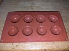 Vintage Unbranded 8 2" Half Ball Cavity Silicone 12" x 7" Baking Molds