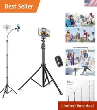 88-Inch Phone Tripod with Flexible Gooseneck - Perfect for Photography & Video