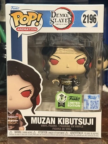 Funko Pop! Demon Slayer Muzan Kibutsuji Metallic ECCC 2026 Con Sticker In Hand