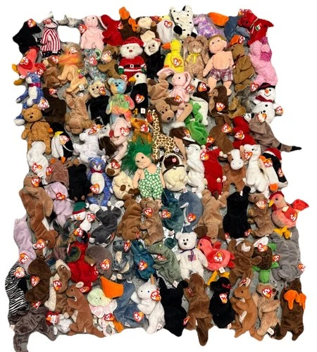TY Beanie Babies Lot TAGS VTG Huge Arcade Game Prize Wholesale Xmas 100 PCS