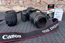 Canon EOS Rebel T1i Camera With Two Lenses Made In Japan