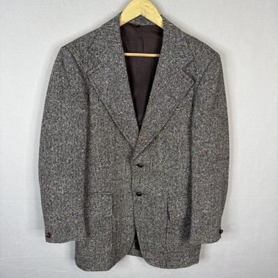Vintage Baycrest Hudson s Bay Donegal Fleck Tweed Sport Coat Men 40 Blazer Wool