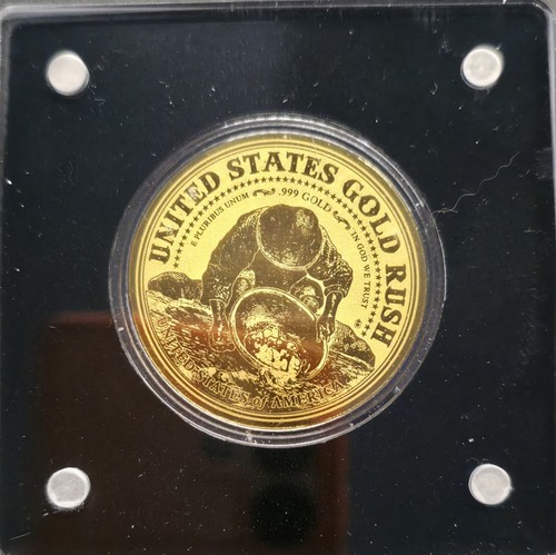 2022 1/200 OZ .999 GOLD PROOF COINAGE OF THE US GOLD RUSH 1854 S HALF EAGLE