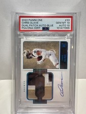 2022 Panini One Chris Olave Rookie Patch Auto /75 RPA Psa 10 Auto 10 Saints RC