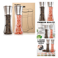 Salz Und PfeffermüHle 2Er Set Manuelle GewüRzmüHle Mit Keramikmahlwerk 180 Ml