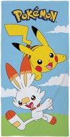 Pokemon Pikachu Und Scorbunny Strandtuch 70X140Cm Baumwolle Original