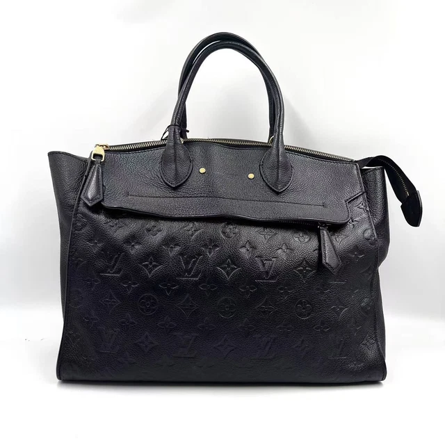 10.23 37 Louis Vuitton Monogram Black Empreinte Pont Neuf Bag