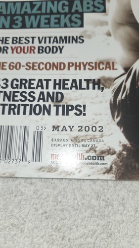 Vintage Men’s Health Magazine May 2002 - Bill Maher, Bradley Tomberlin No Label - Imagen 2 de 2