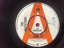The Quotations - Cool It / The Mark Of Her Head (7", Single, Promo) (Near Mint (