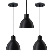 3 Pack 1 Light Industrial Hanging Indoor Mini Pendant Ceiling Light Fixtures ...