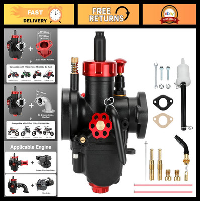 Carburetor Kit for 212cc 196cc OHV Engines, Mini Bikes, Go Karts, ATVs & Dirt Bi