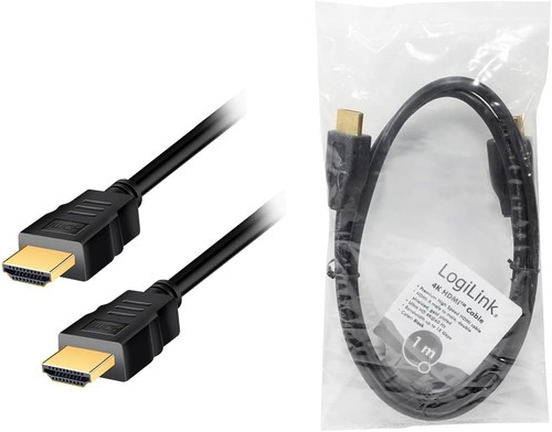 Logilink CH0100 HDMI Cable A/M to A/M 4K/60Hz CCS Black 1m - Photo 3/7