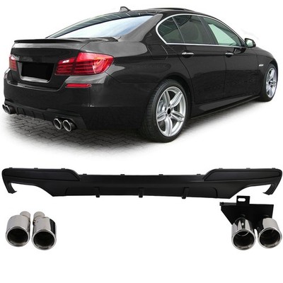 Umbau Heckdiffusor + Endrohre Chrom für 5er BMW F10 F11 520 523 525 528 530