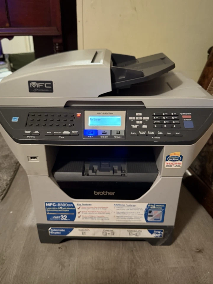 Impresora Brother, fotocopiadora, fax y escáner. Impresiones traseras y delanteras Foto 2 de 4
