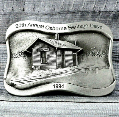 Osborne Heritage Days Belt Buckle Iowa 20th Annual # LE Vtg 90s Spec Cast.CVB474