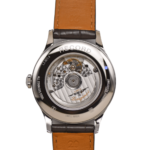 LONGINES Record Automatic L2.821.4.11.2 Automatic Chronometer SS/Leather Men's - Picture 6 of 9