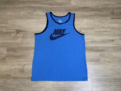 #ad Nike Men#x27;s Blue Graphic Tank Top The Nike Tee Sz L Large Sleeveless Gym Athletic $12.99