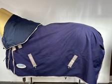 Used 6’6 WeatherBeeta 200g Turnout Horse Rug Fixed Hood #B787