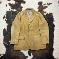 POLO RALPH LAUREN Blazer Mens 2XL Corduroy Coat Jacket 3-Button Yellow VTG YY
