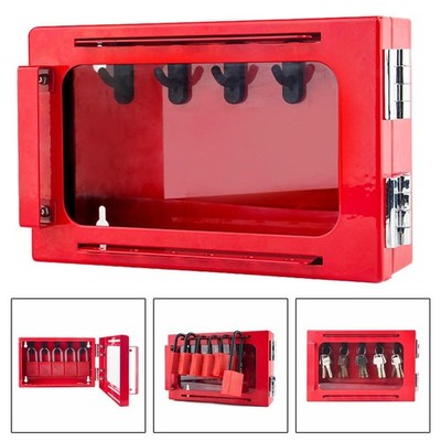 Group Lock Box Metall Wandmontierte Loto Schließfachbox mit Transparenter