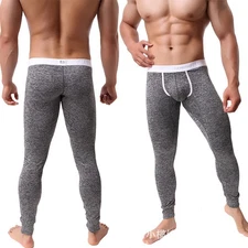 Sexy Men's Thermal Underwear Pants Winter Warm Long Johns Leggings Base Layer