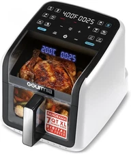 Gourmia Panorama 7-QT Digital Air Fryer w/ Panoramic View, Holographic Display