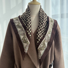 70 Cashmere 30 Silk Shawl Neckerchief Scarf cashew Print wrap Bandanna 65X65cm