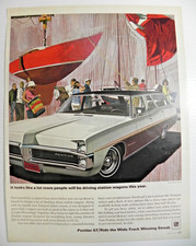 1966 Pontiac Executive Safari Station Wagon Print Ad Nice Gm Mid-century Artwork