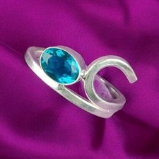 Natural Apatite Gemstone 925 Stamped Silver Jewelry Anniversary Ring All Size DJ