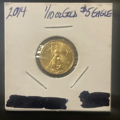 2014 1/10 oz American Gold Eagle $5 Gold Coin .999 Fine Bullion
