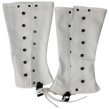 Ambassador White Marching Band Spats Size 3 Uniform Shoe Covers Parade New