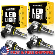 9005+9006 Combo LED Headlight Bulbs Kit High/Low Beam Super Bright 6500K White