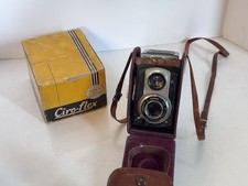 Vintage Ciro Flex Model B Camera w/ Case And Box - 85mm F3.5 Lens Untested Good